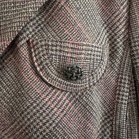 Y2K Vintage Dorothee SCHUMACHER  | Glen Plaid Blazer Dark Academia Riding Large - Picture 4 of 8